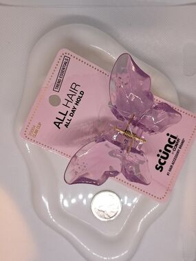 scunci Pink Purple Butterfly Hair Claw Clip Princess Bohemian Y2K 2000s Retro